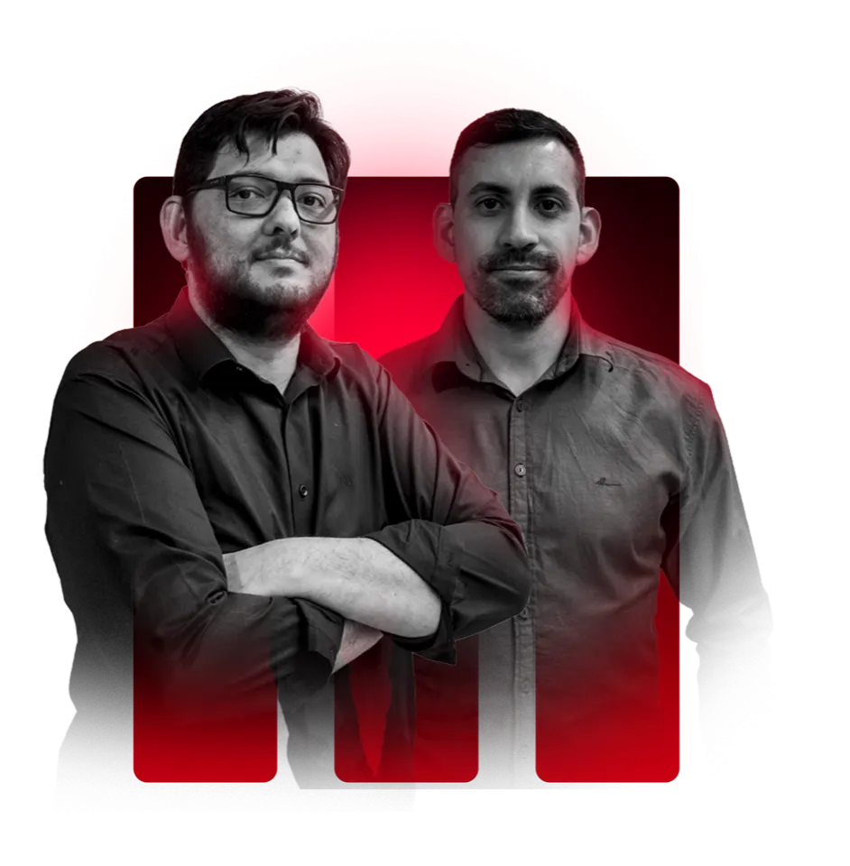 Erick e Vinicius, sócios da Ironbug, que conduzem o Diagnóstico de Inovação.